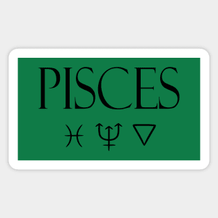 Pisces Glyph Planet Element Sticker